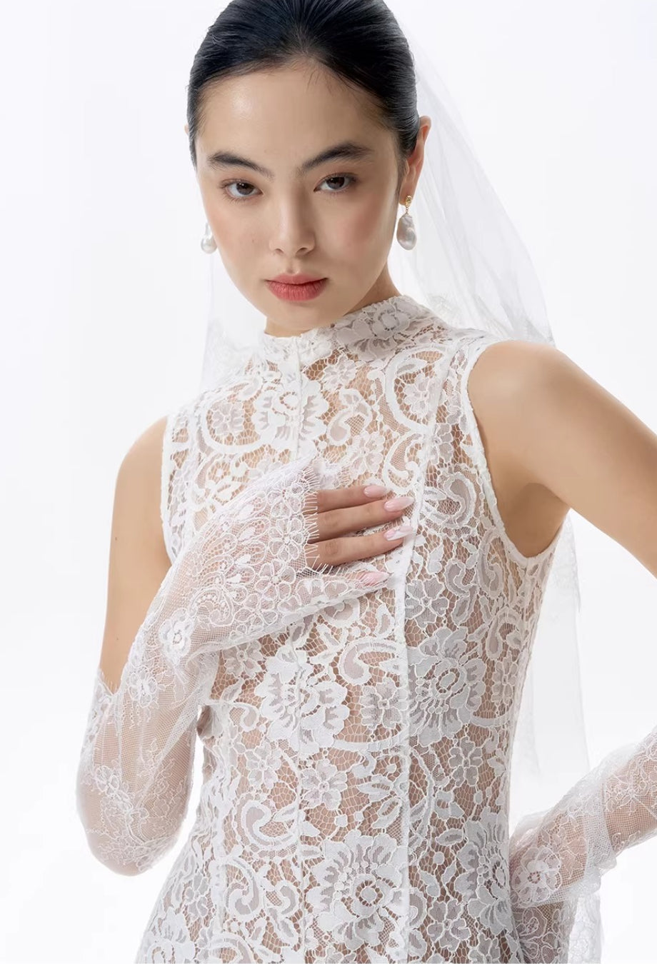 Kinsley Lace Midi Dress White (Version 2)