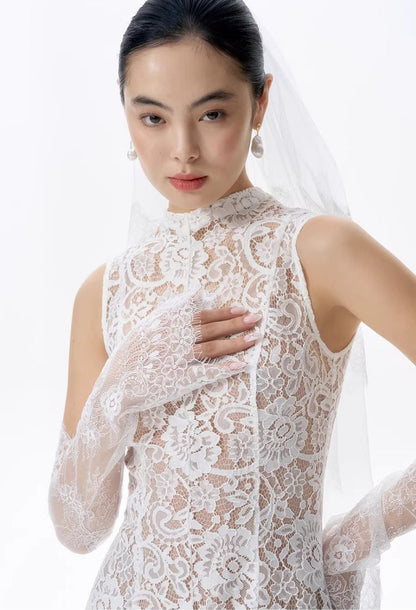 Kinsley Lace Midi Dress White (Version 2)