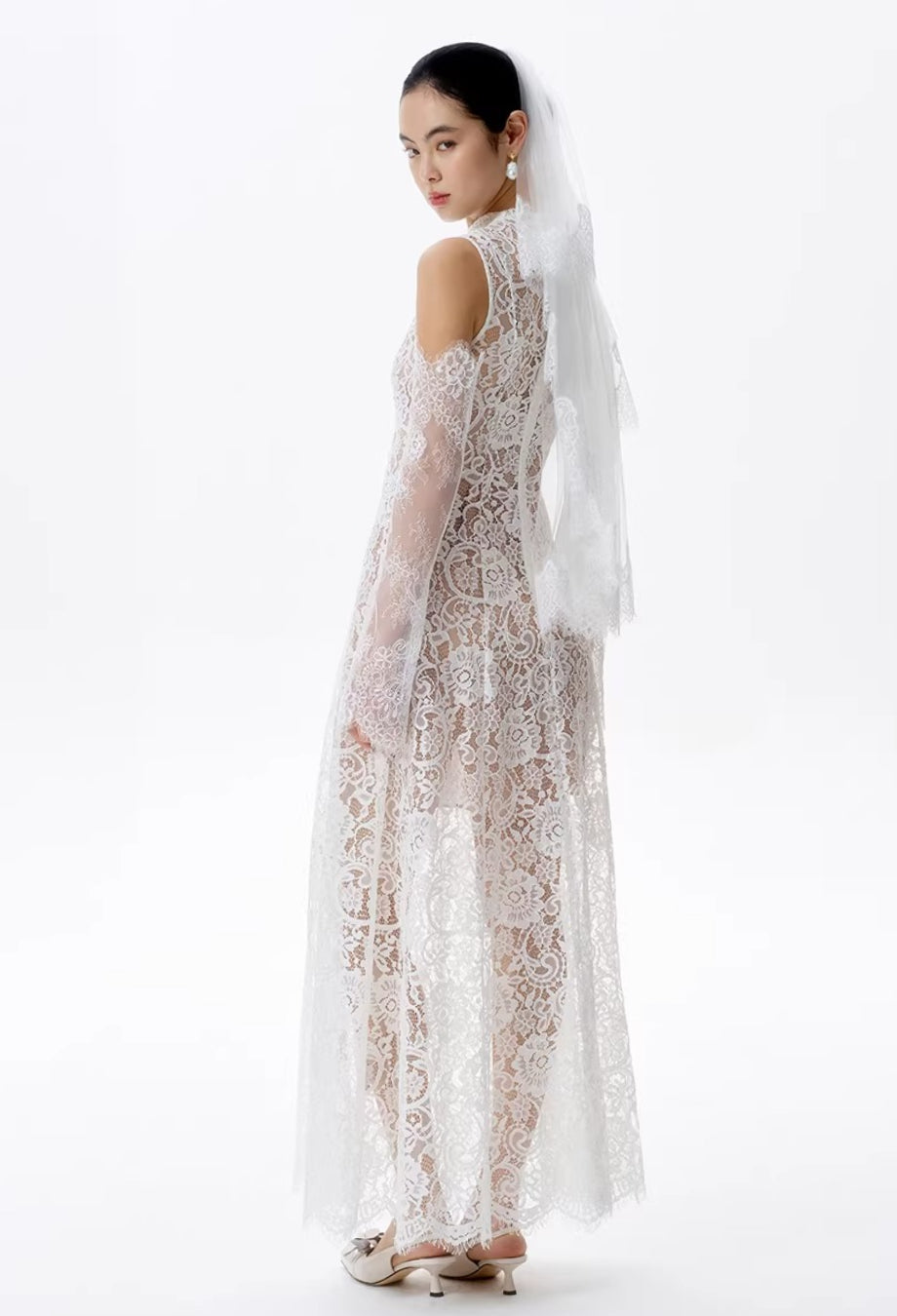 Kinsley Lace Midi Dress White (Version 2)