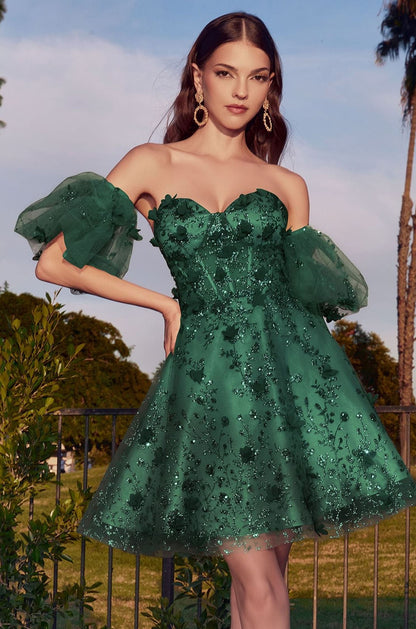 Evie Mini Dress FLORAL STRAPLESS SHORT DRESS