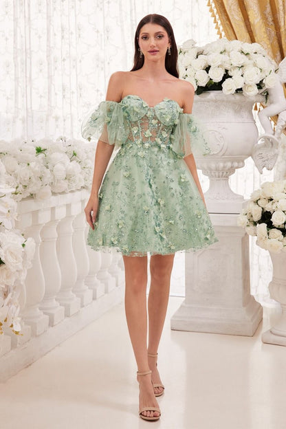 Evie Mini Dress FLORAL STRAPLESS SHORT DRESS