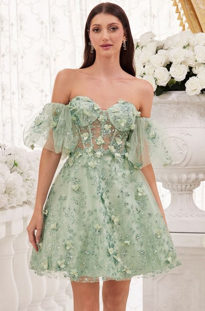 Evie Mini Dress FLORAL STRAPLESS SHORT DRESS