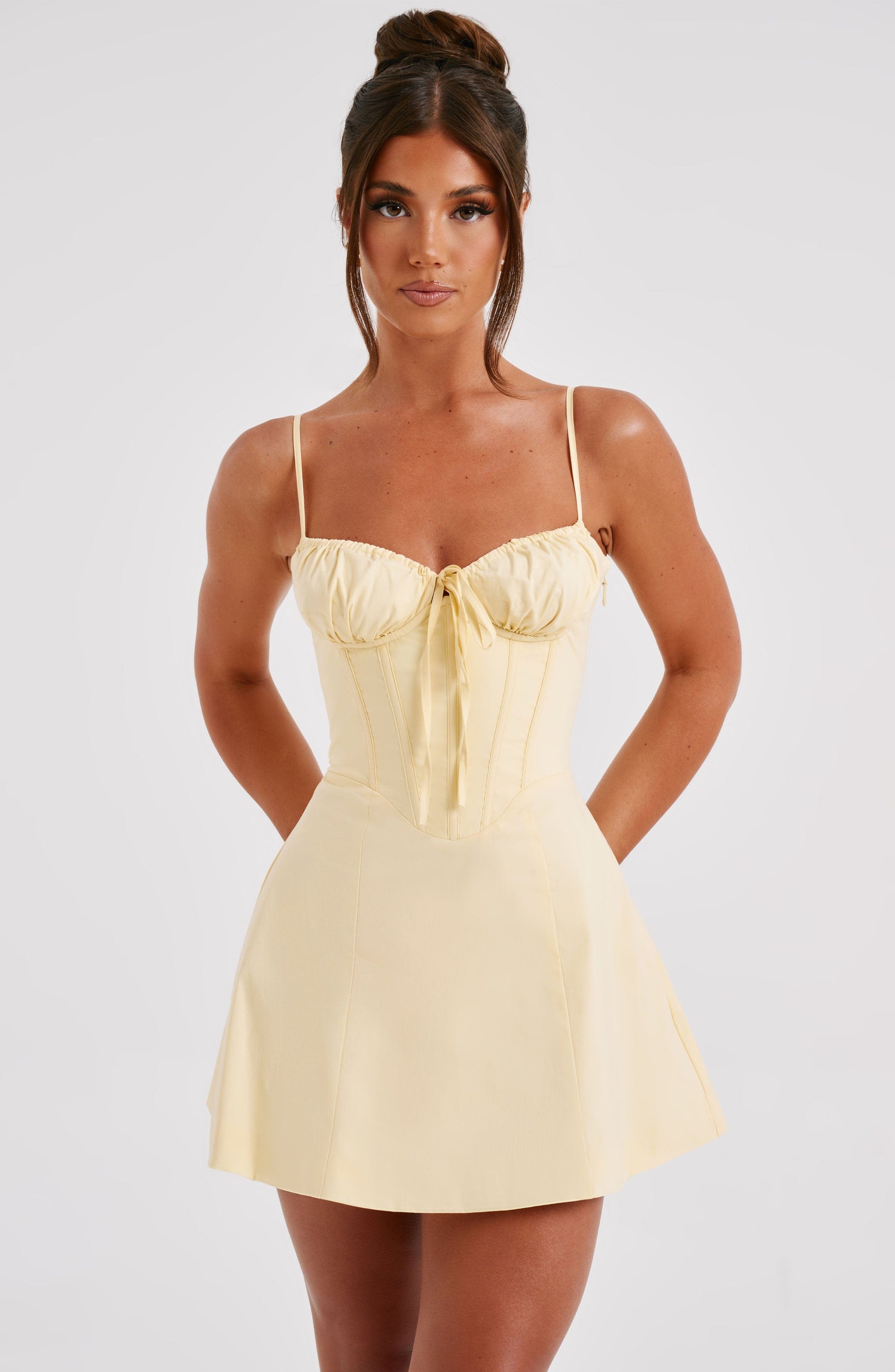 Lacey Mini Dress Lemon