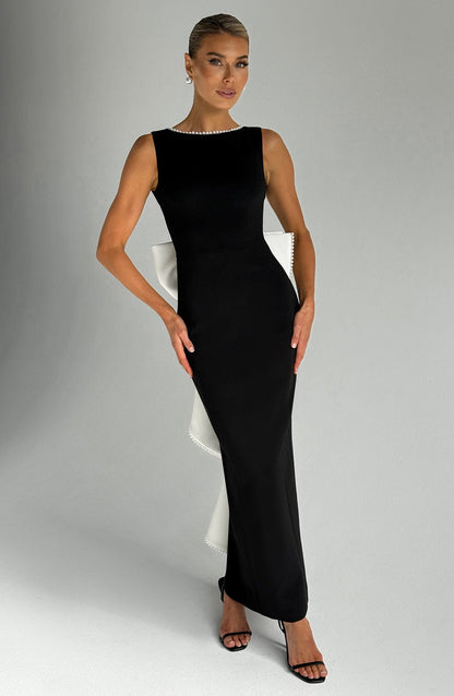 Lana Midaxi Dress Black/White