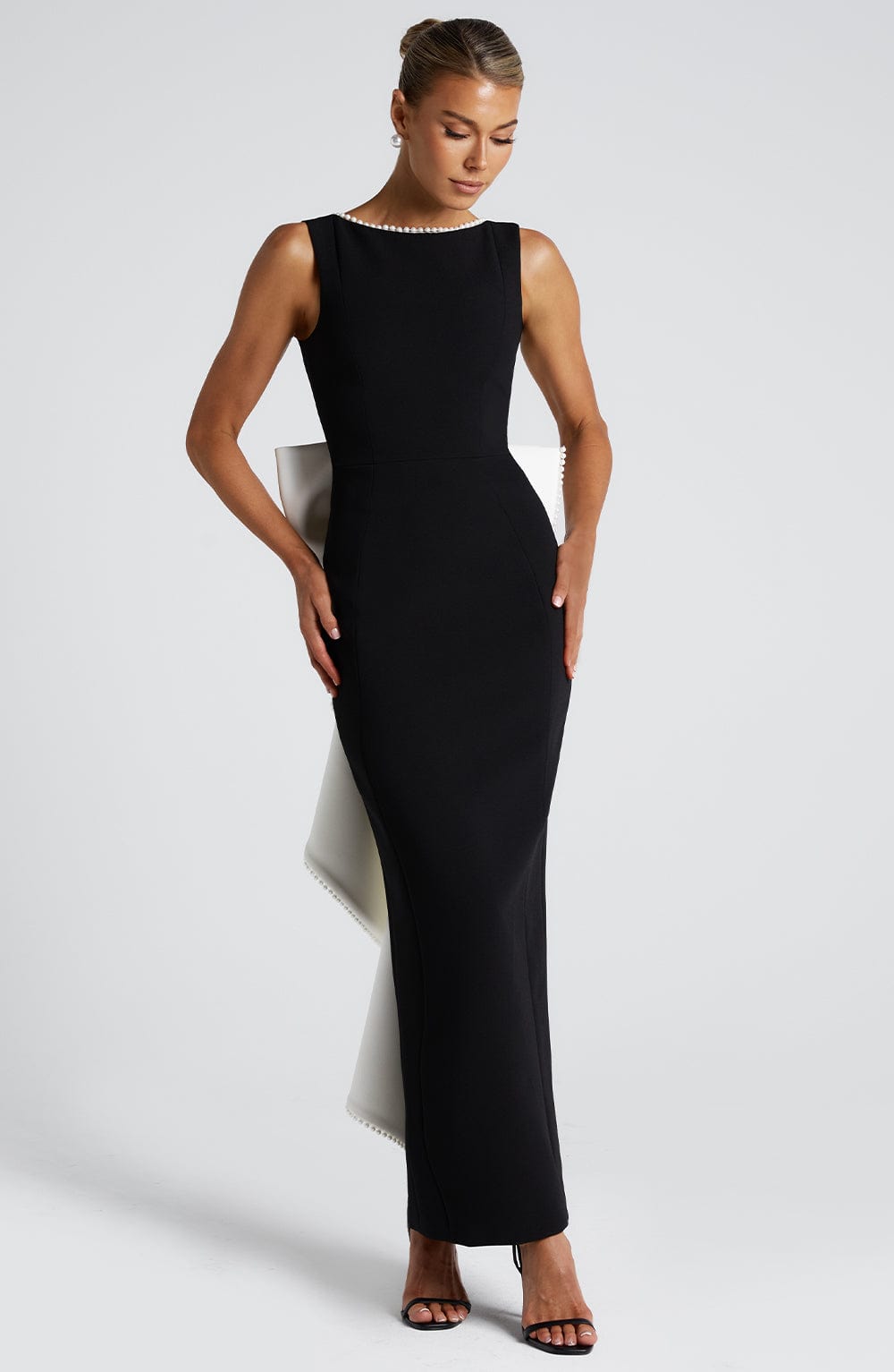 Lana Midaxi Dress Black/White