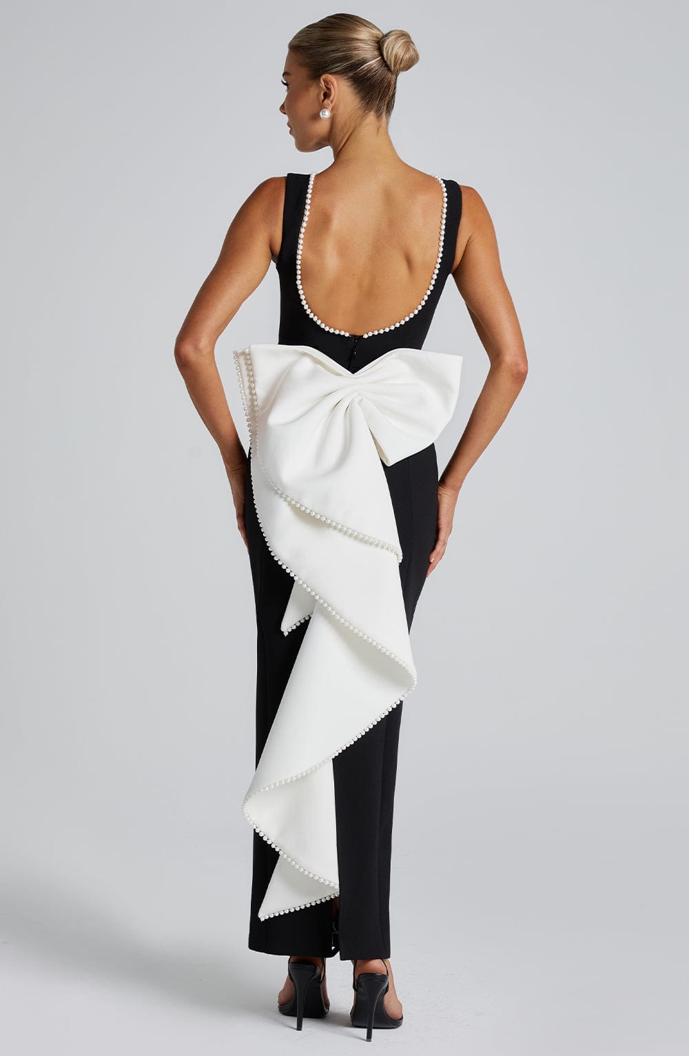 Lana Midaxi Dress Black/White