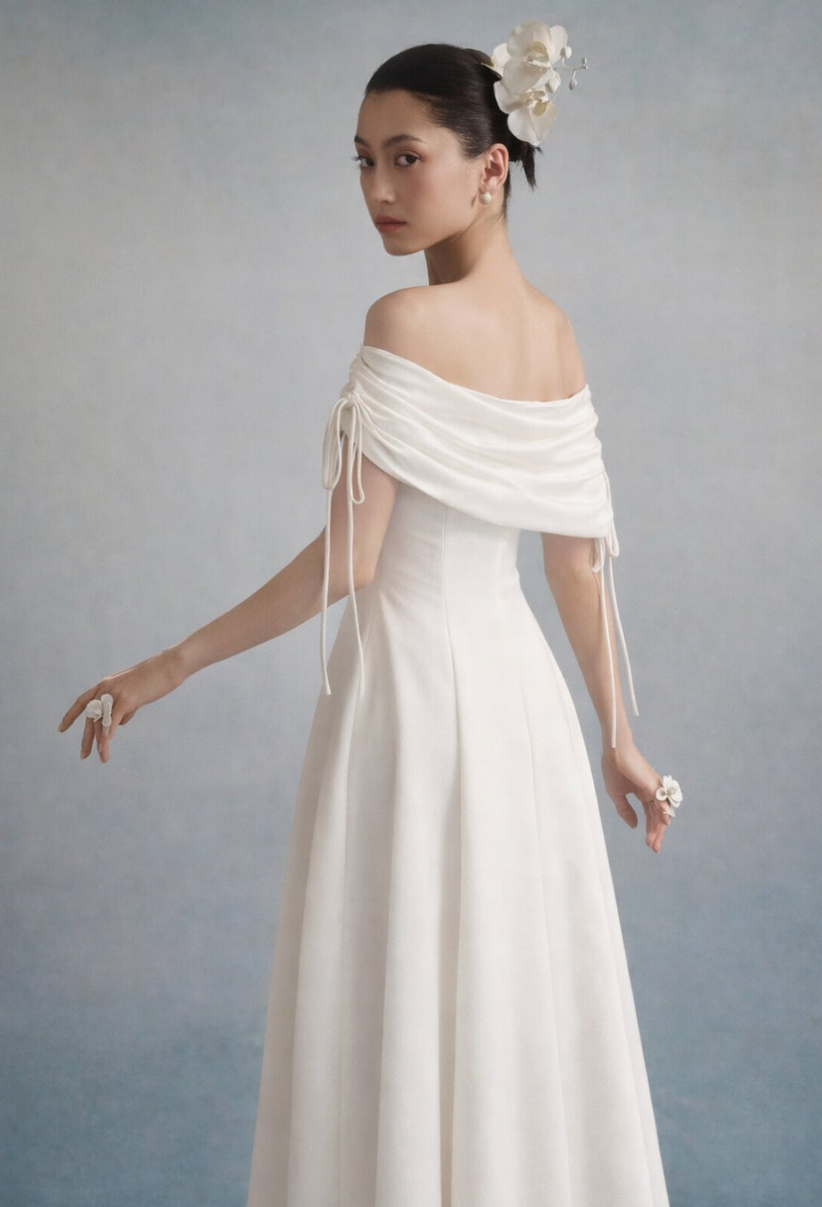 Lauren Midi Dress Ivory