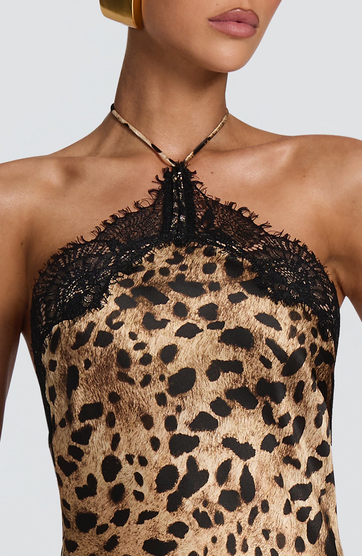 Agnetha Maxi Dress Leopard Print