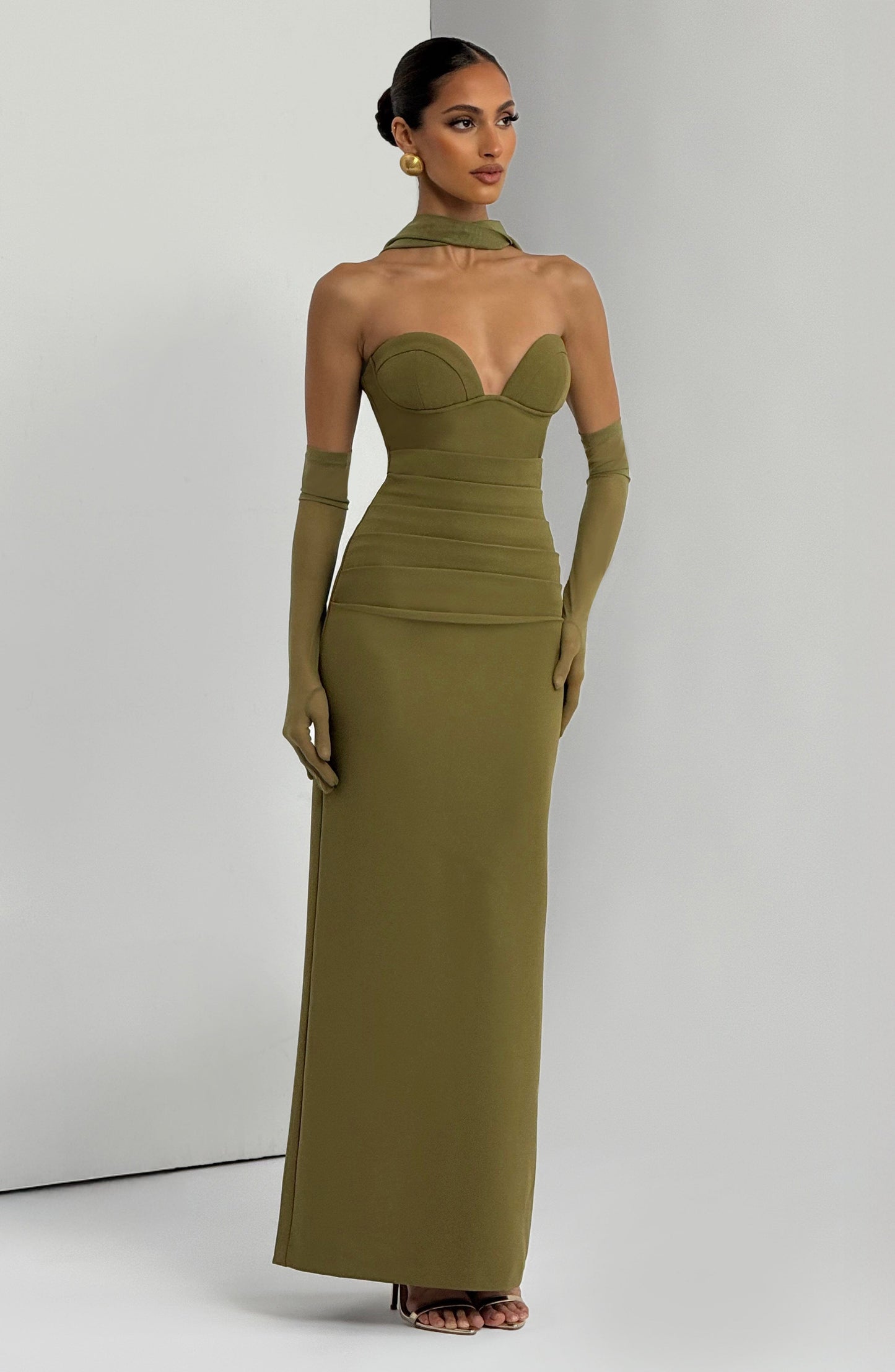 Lindsey Maxi Dress Deep Olive