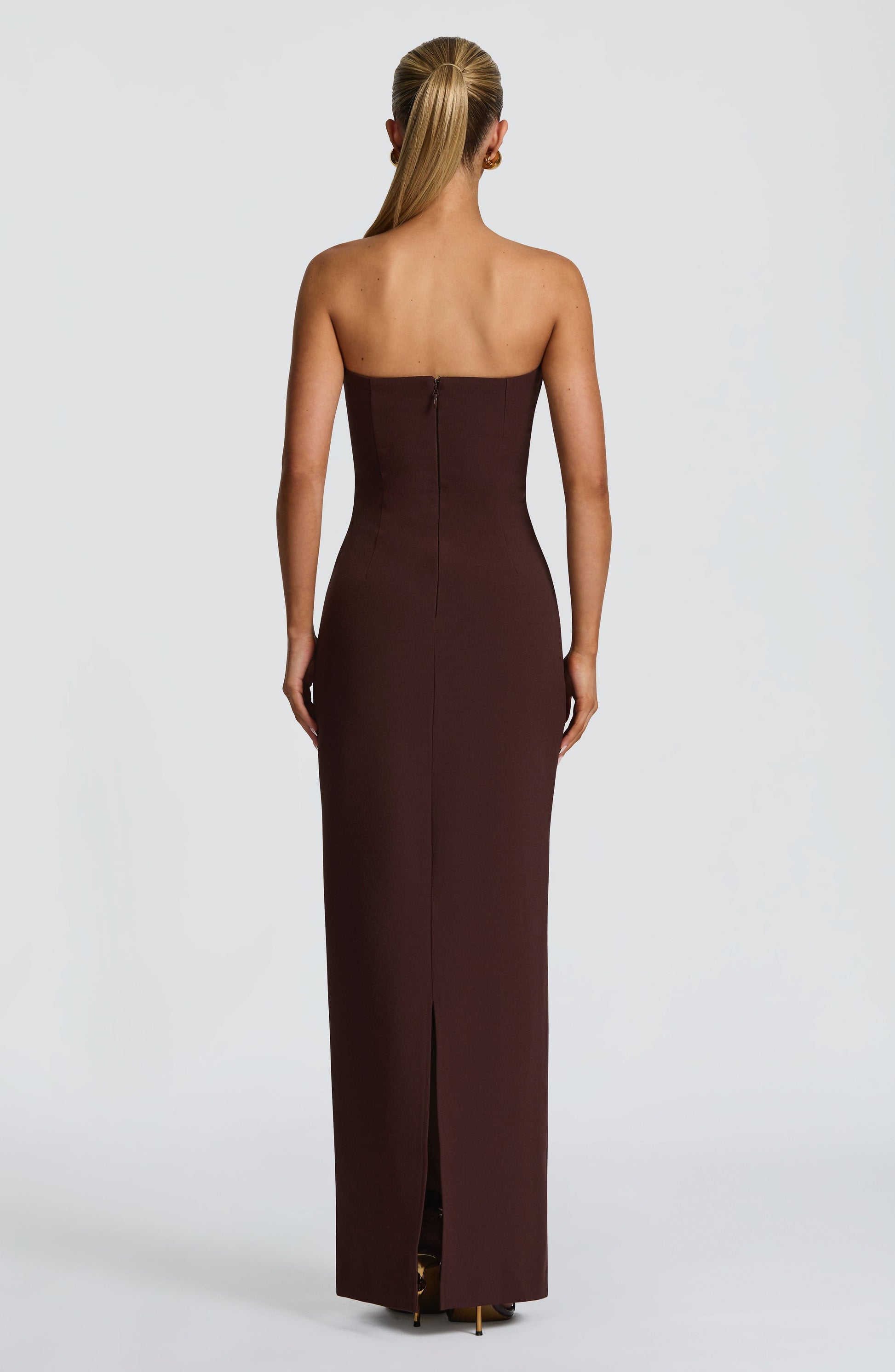 Lindsey Maxi Dress Plum Brown