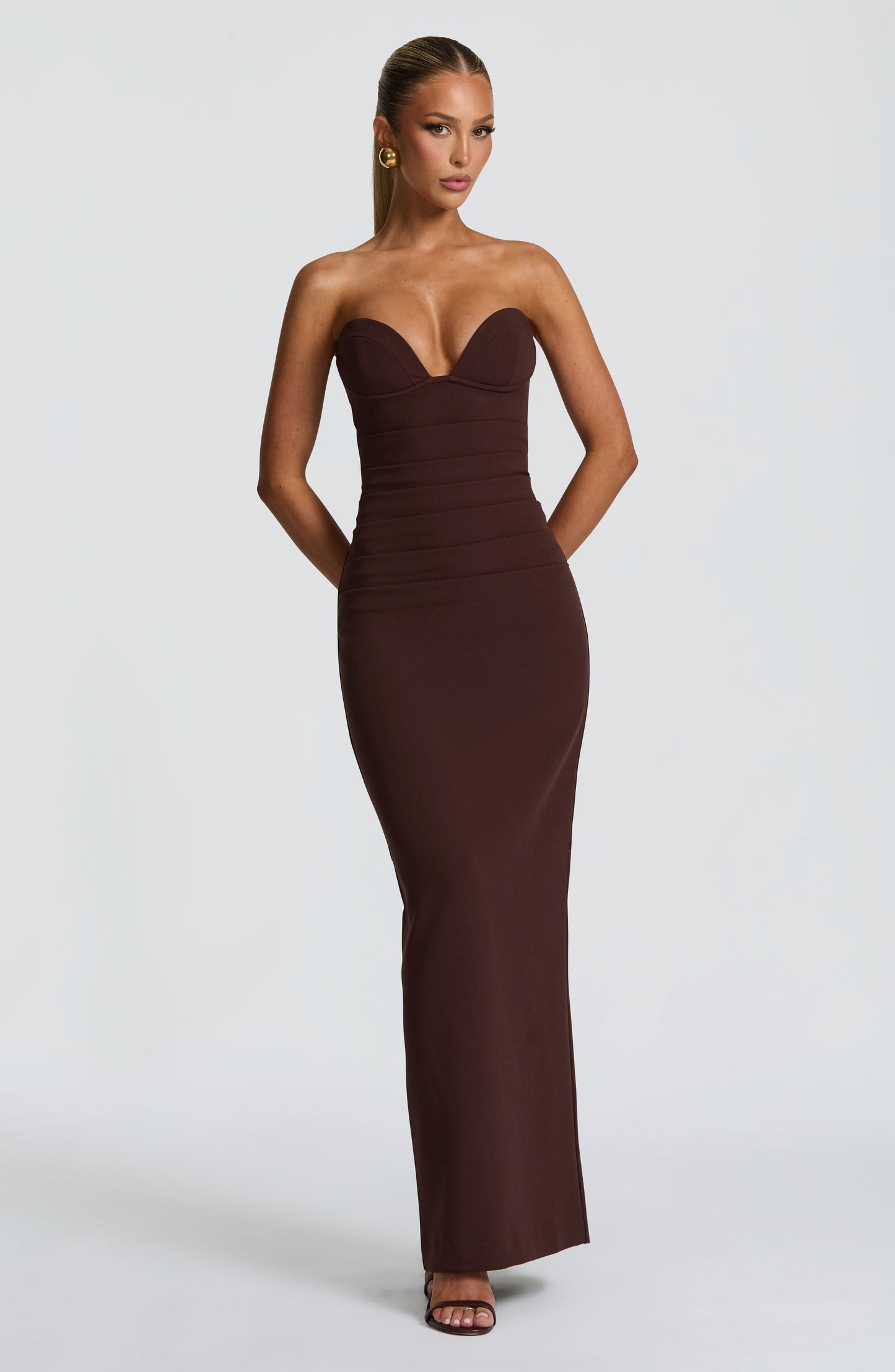 Lindsey Maxi Dress Plum Brown