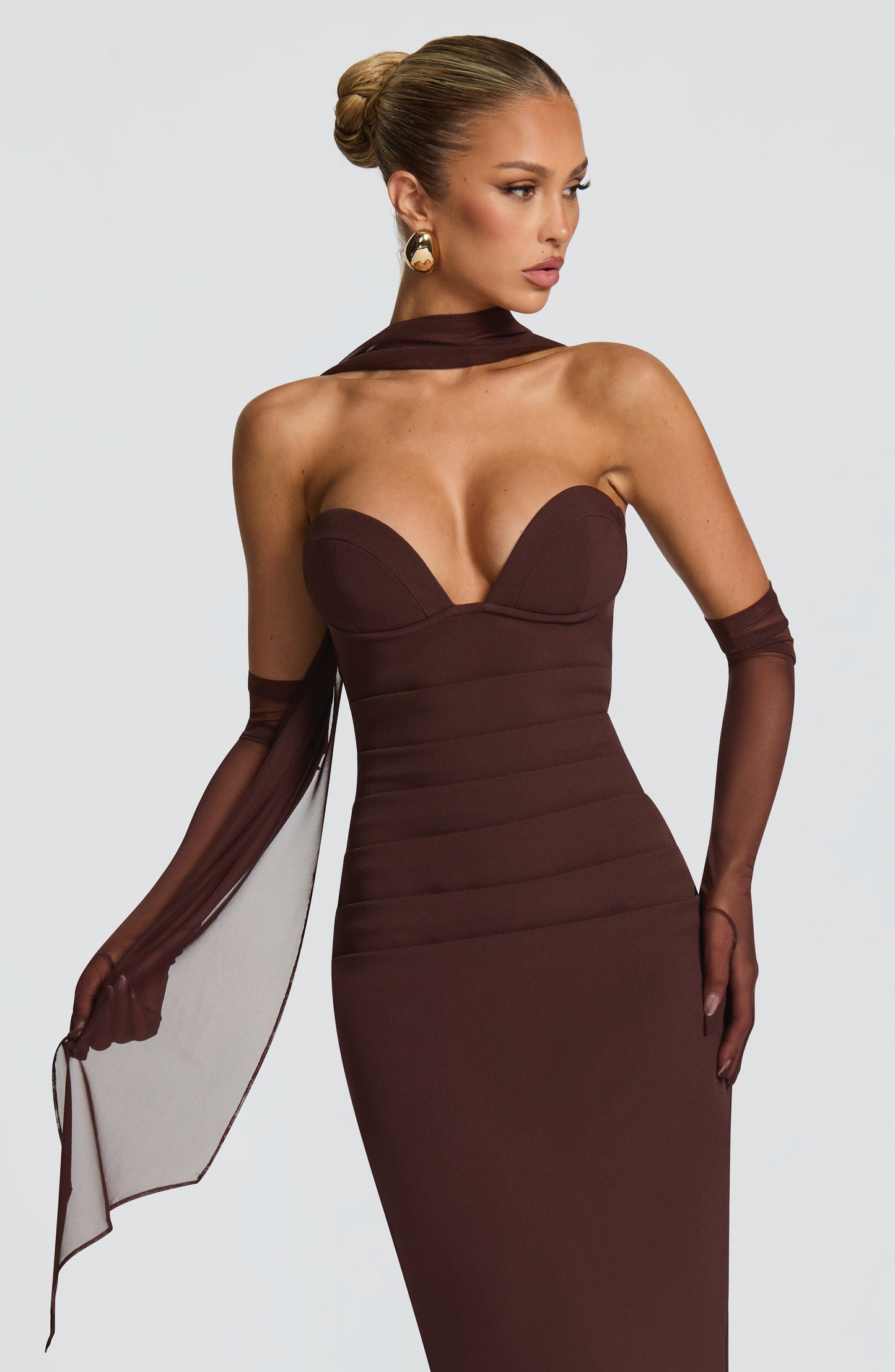 Lindsey Maxi Dress Plum Brown