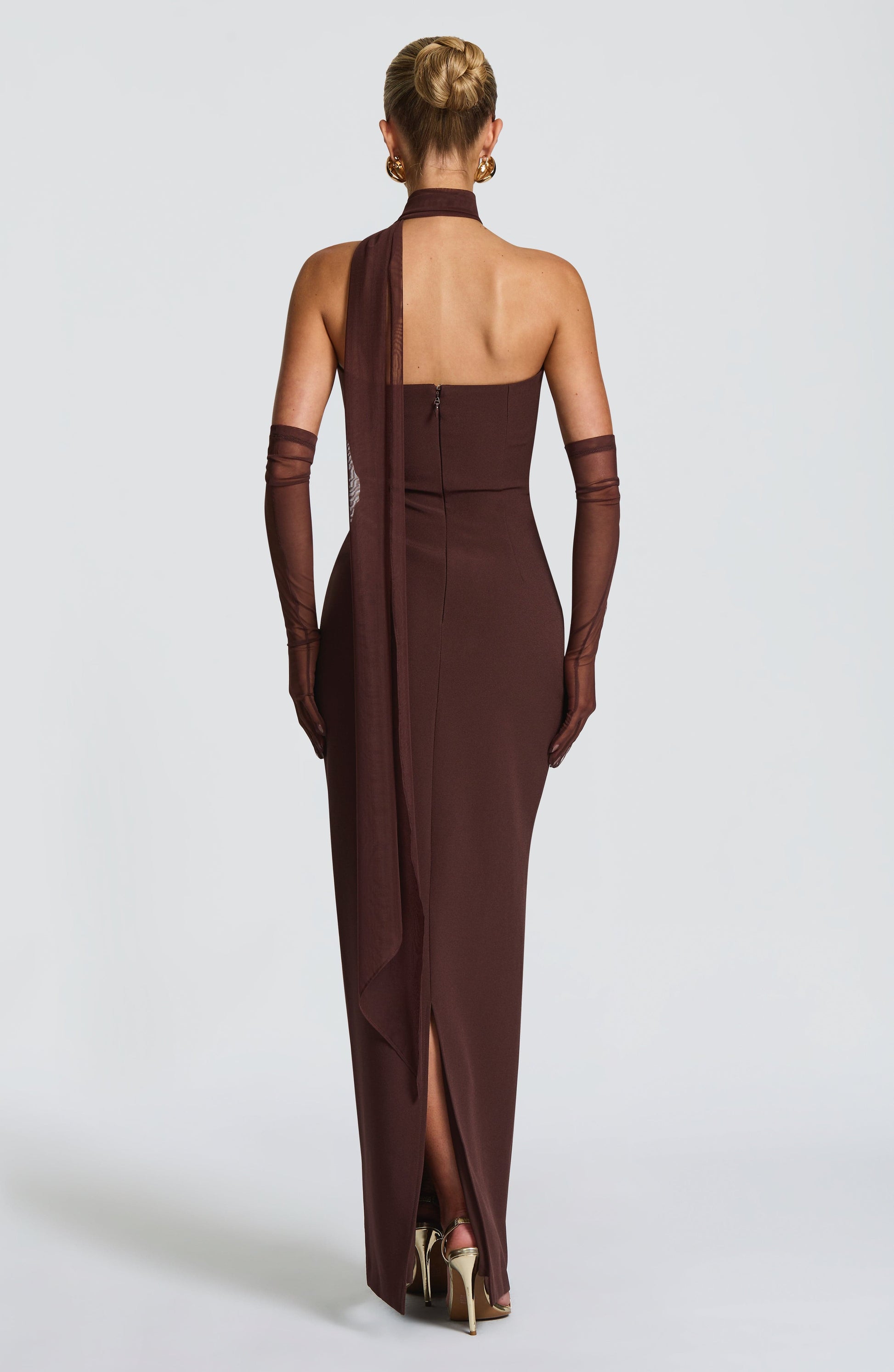 Lindsey Maxi Dress Plum Brown
