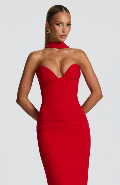 Lindsey Maxi Dress Red
