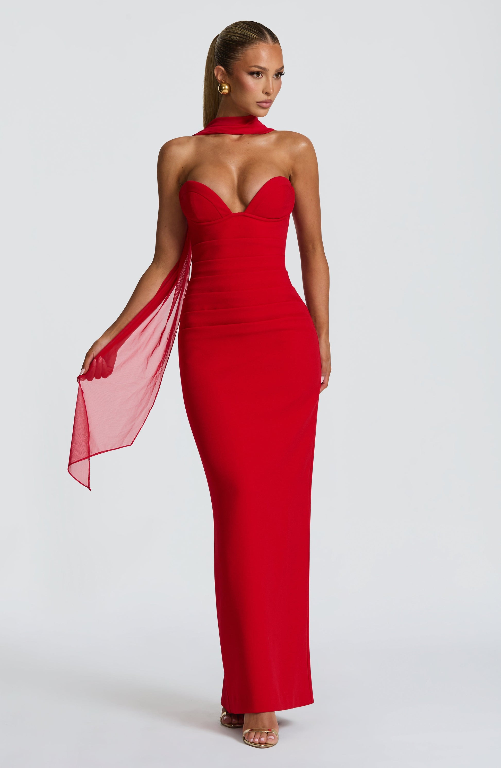 Lindsey Maxi Dress Red