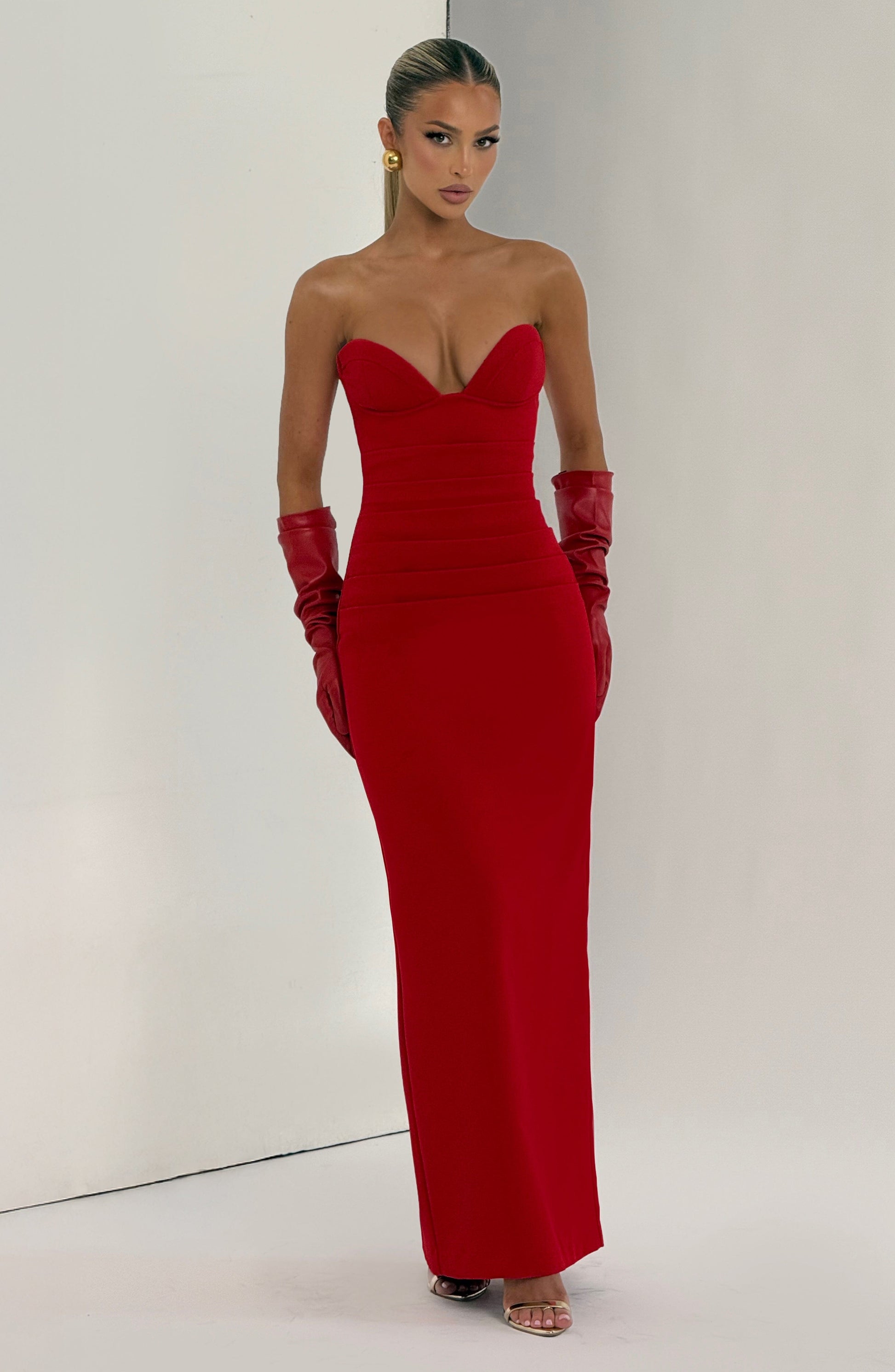 Lindsey Maxi Dress Red