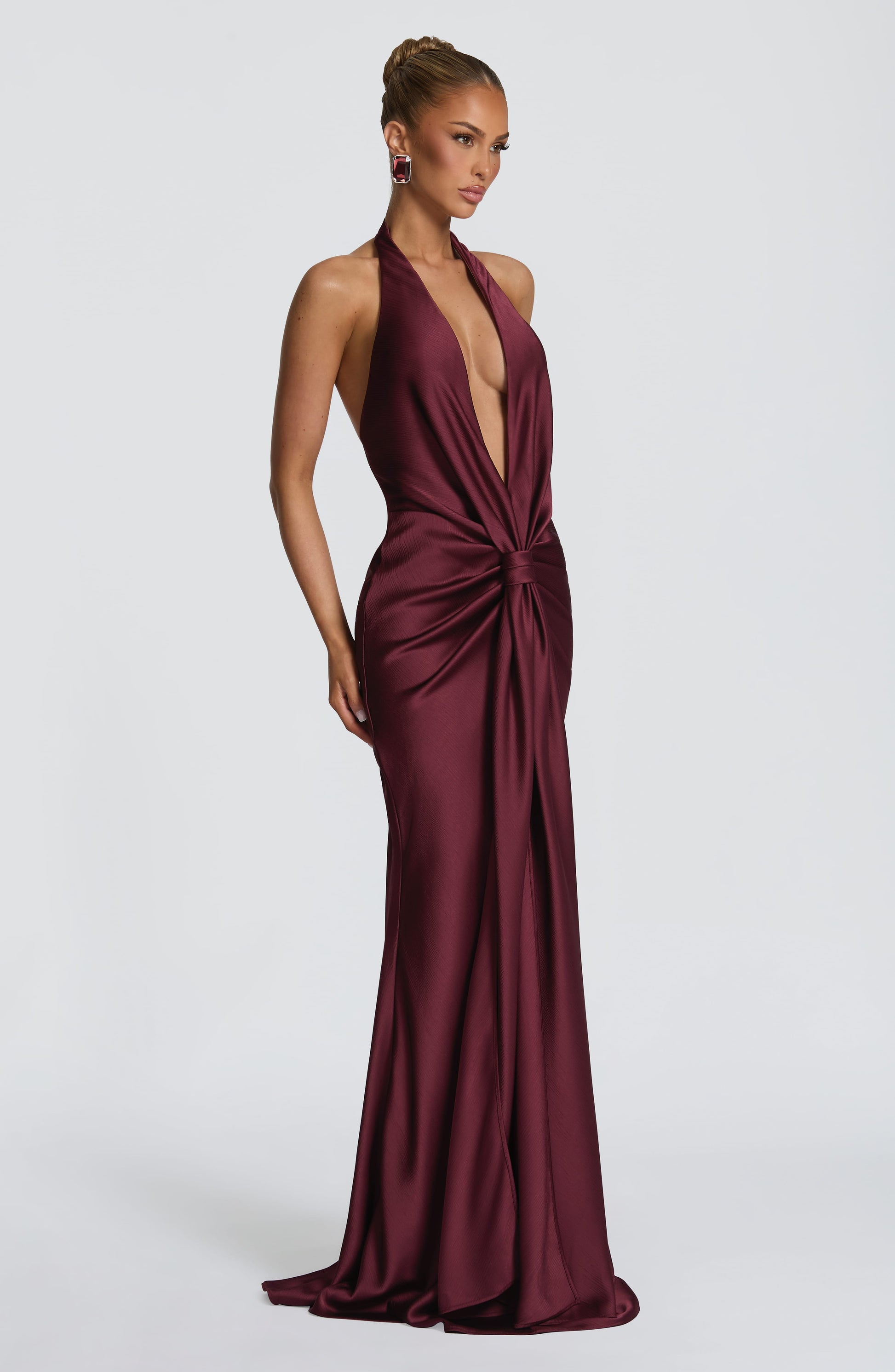 Linette Gown Cherry Lacquer
