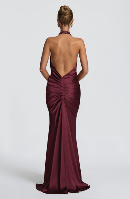 Linette Gown Cherry Lacquer