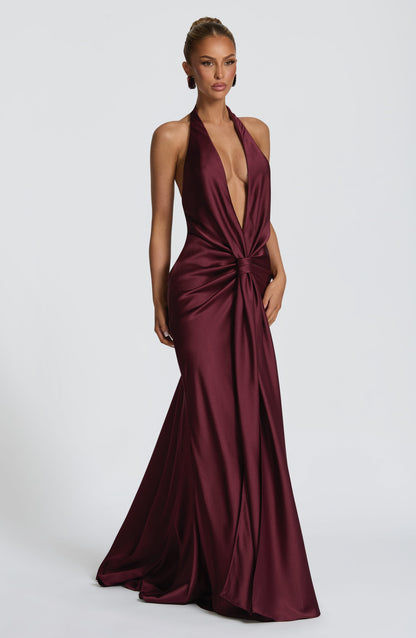 Linette Gown Cherry Lacquer