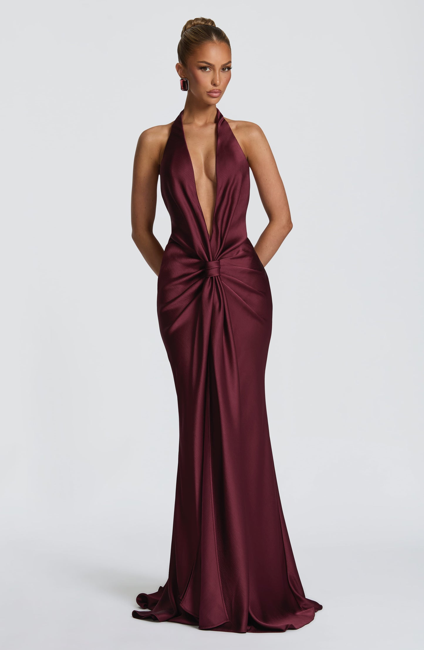 Linette Gown Cherry Lacquer