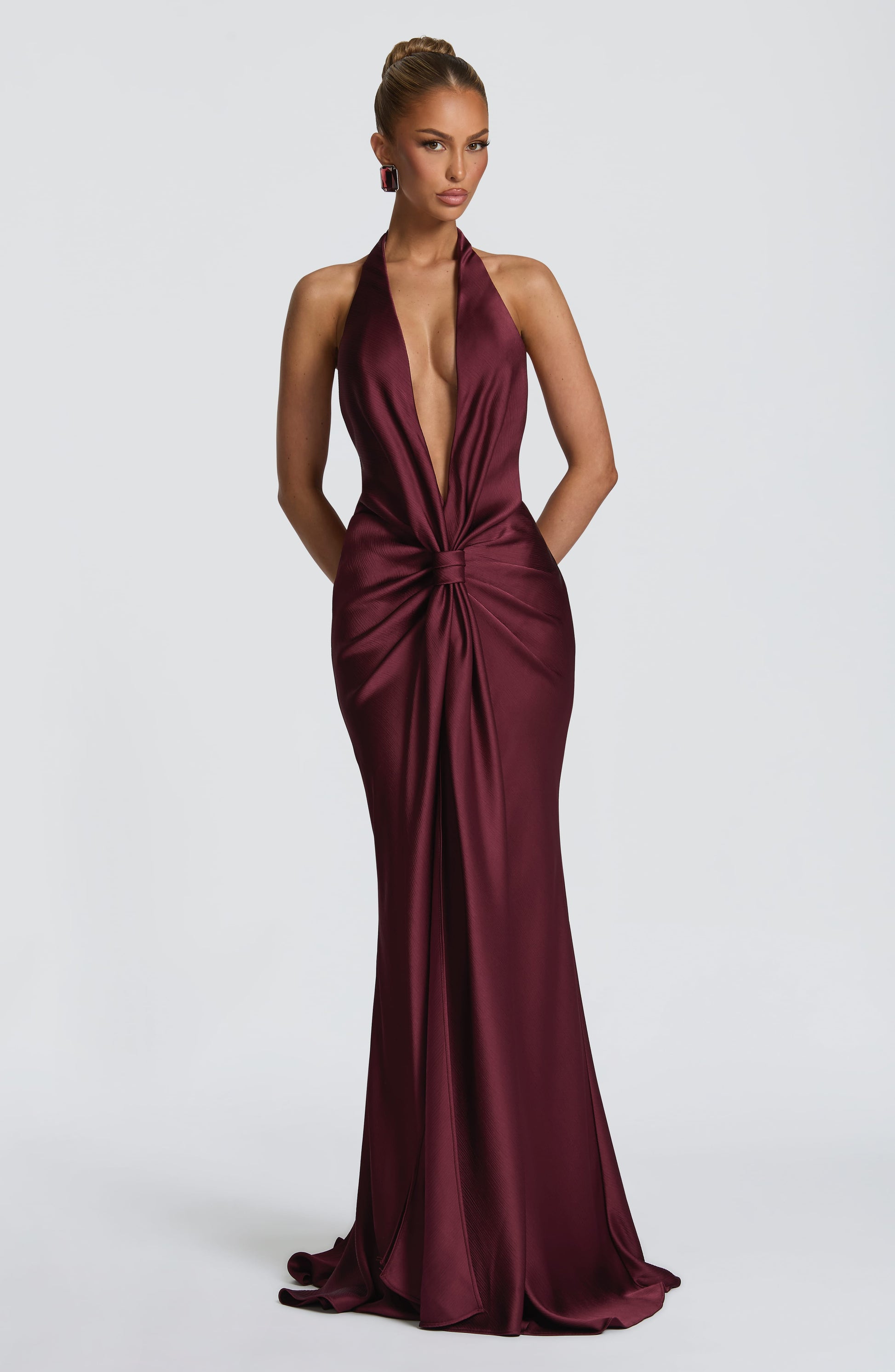 Linette Gown Cherry Lacquer