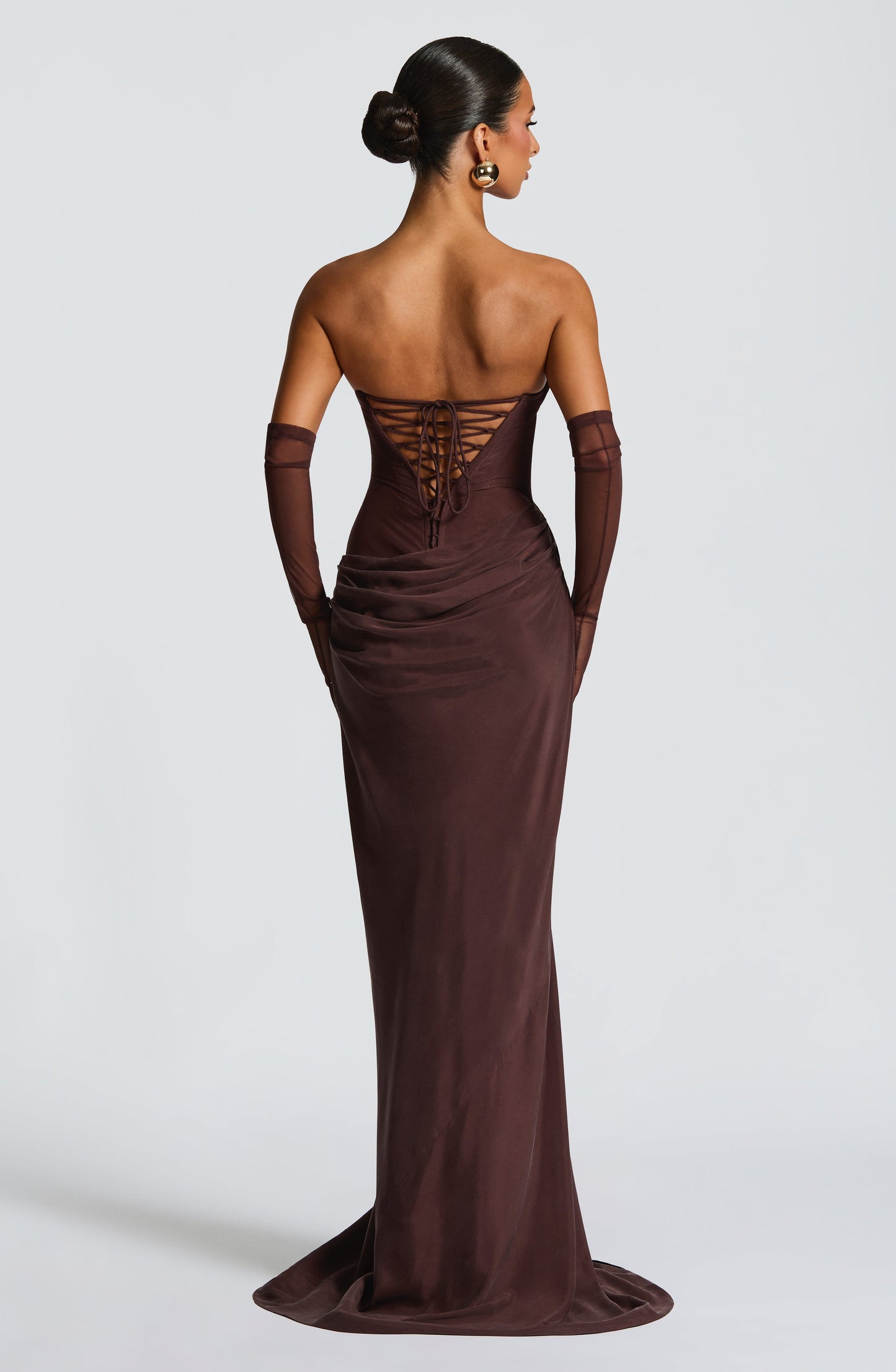 Liora Maxi Dress Plum Brown