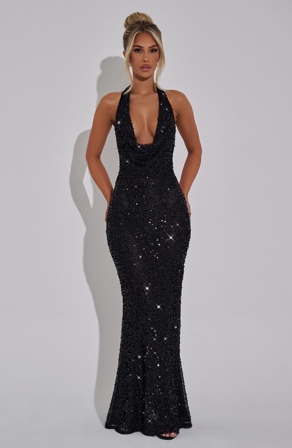 Lorena Maxi Dress Black Lined