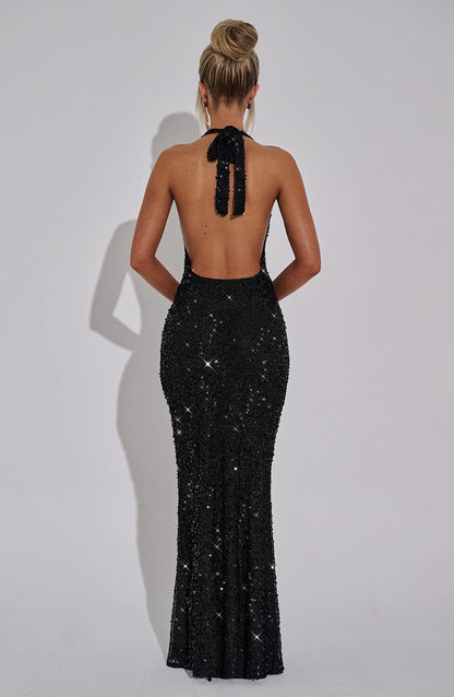 Lorena Maxi Dress Black Lined