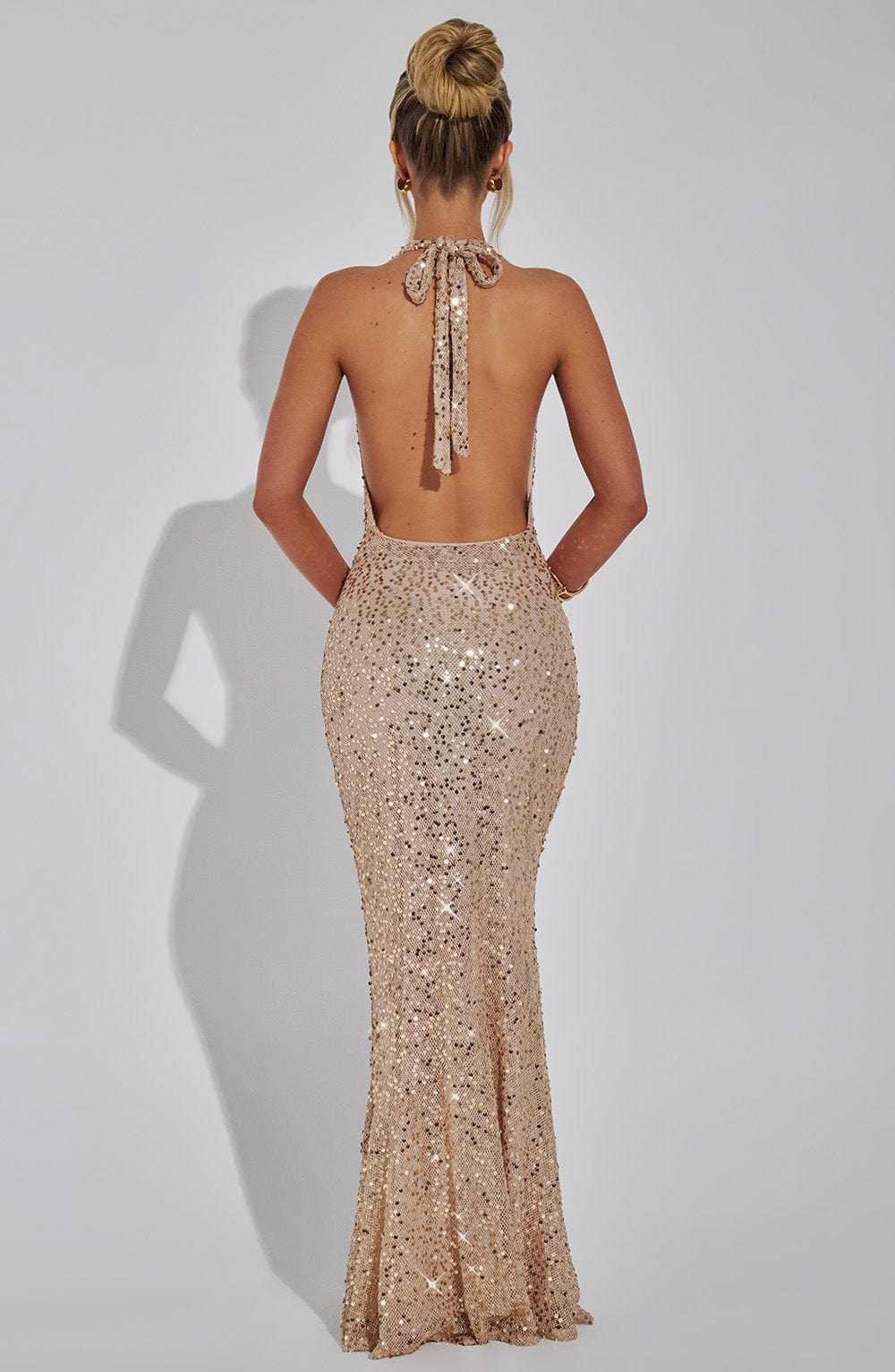 Lorena Maxi Dress Gold Lined