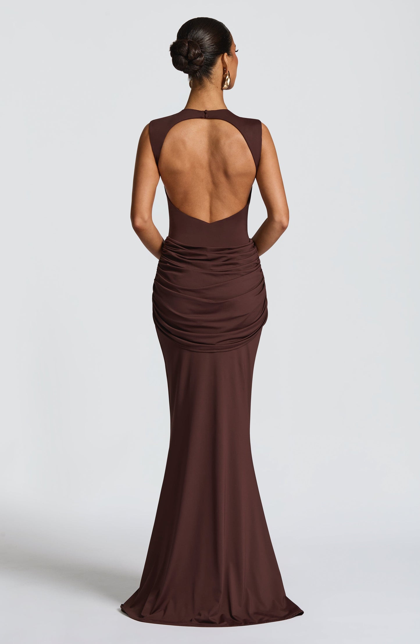 Lorenza Maxi Dress Plum Brown