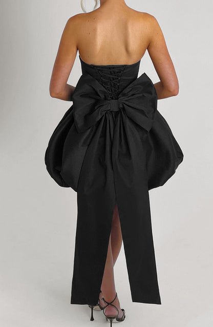Lotus Mini Dress Black