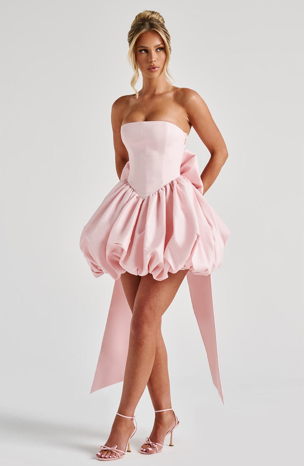 Lotus Mini Dress Blush