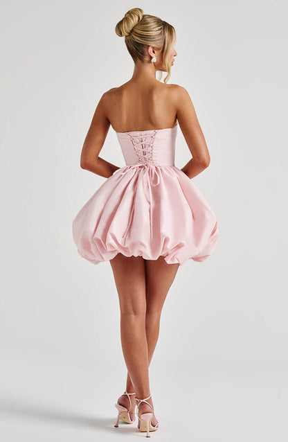 Lotus Mini Dress Blush