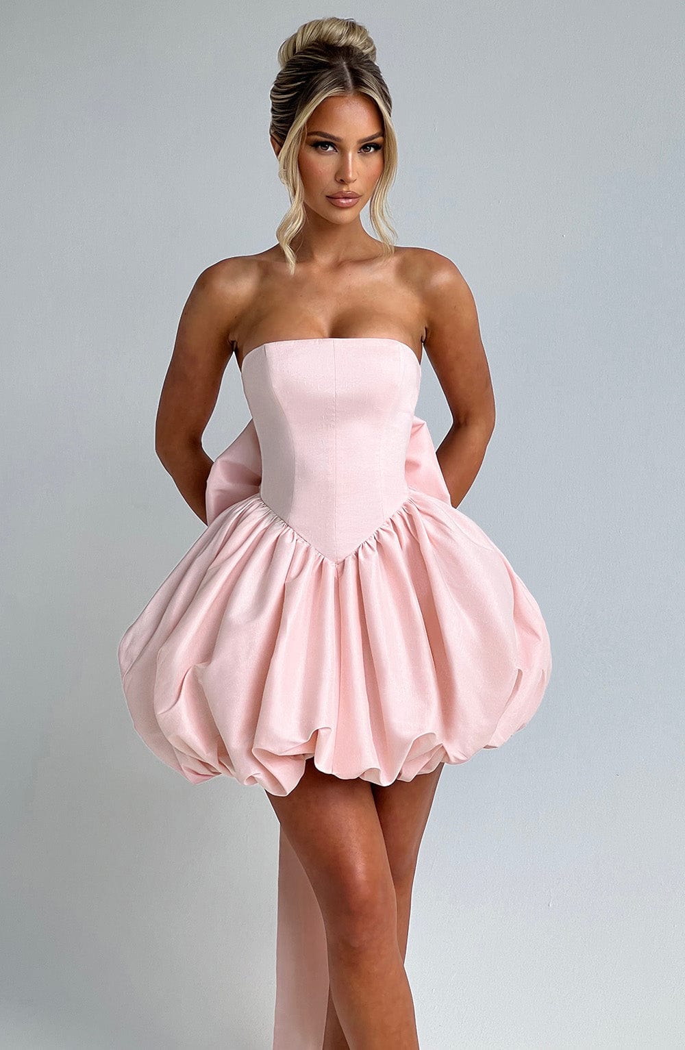 Lotus Mini Dress Blush