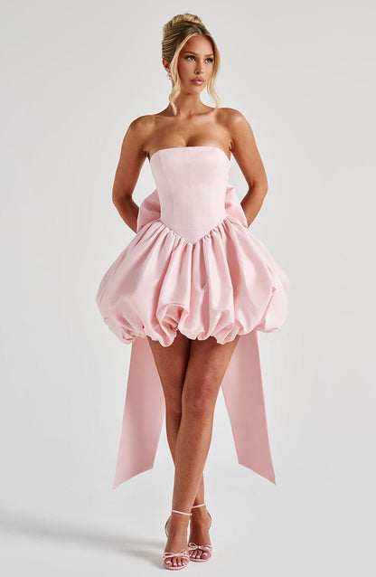 Lotus Mini Dress Blush