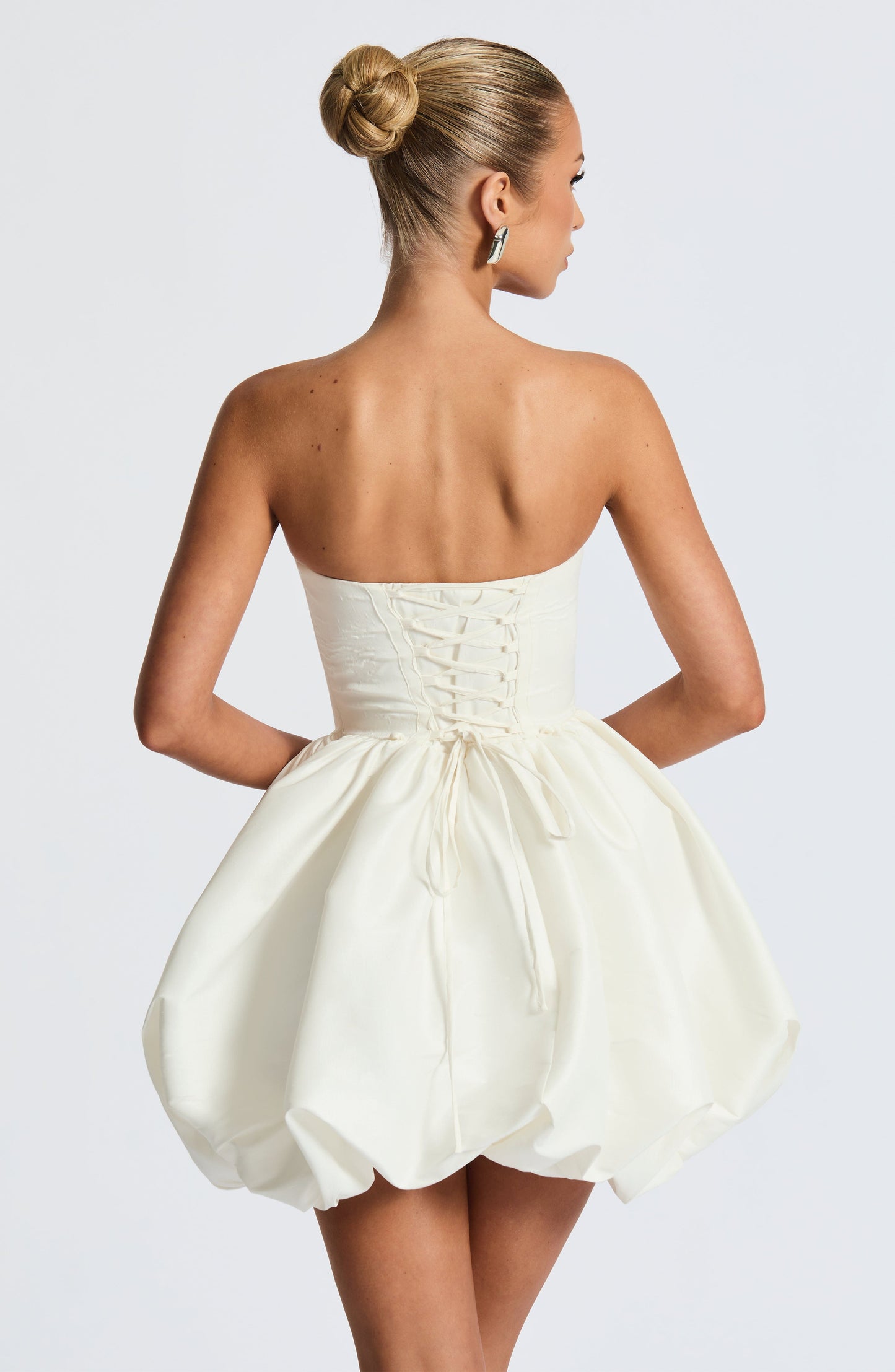 Lotus Mini Dress Ivory
