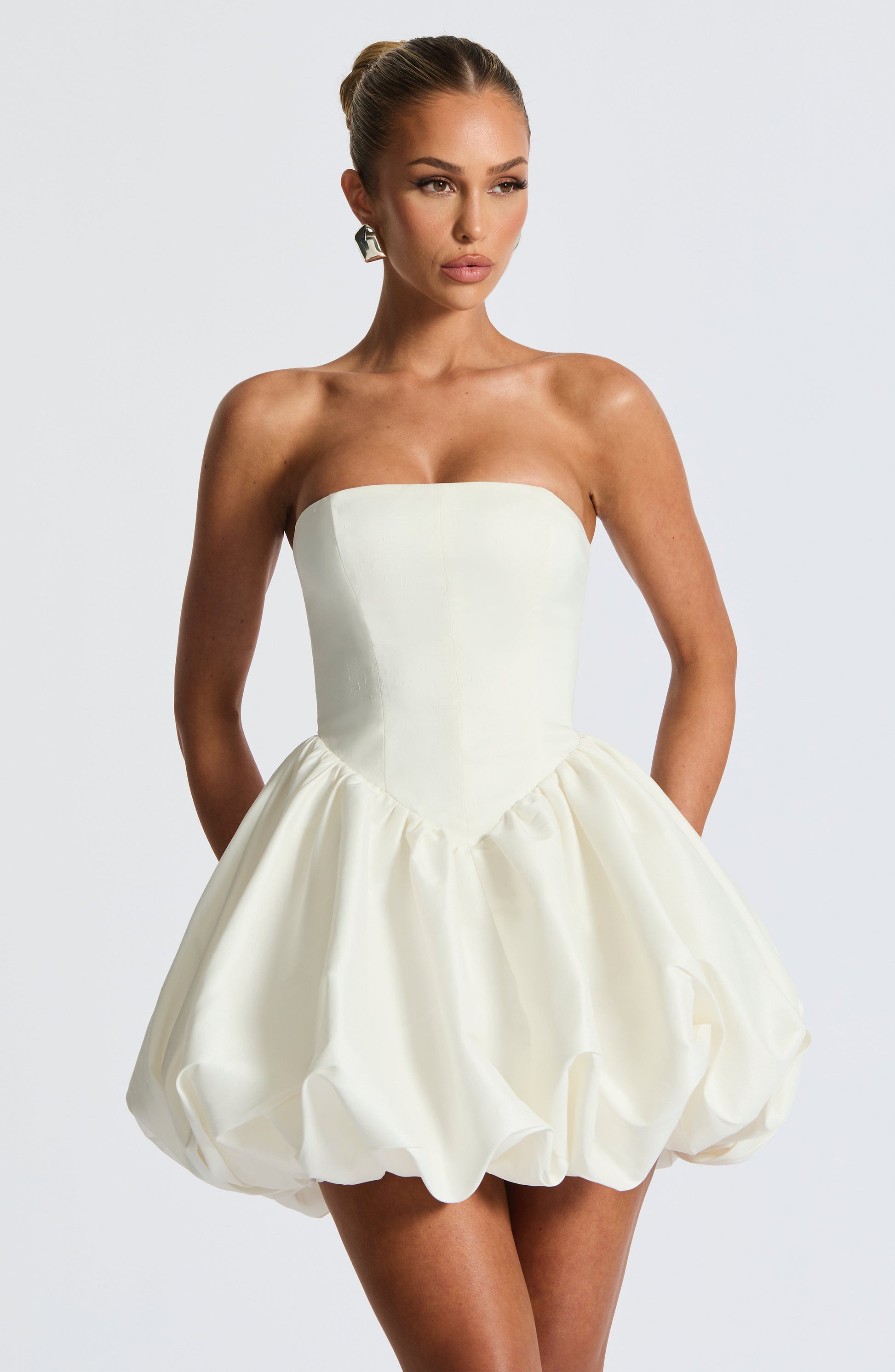 Lotus Mini Dress Ivory