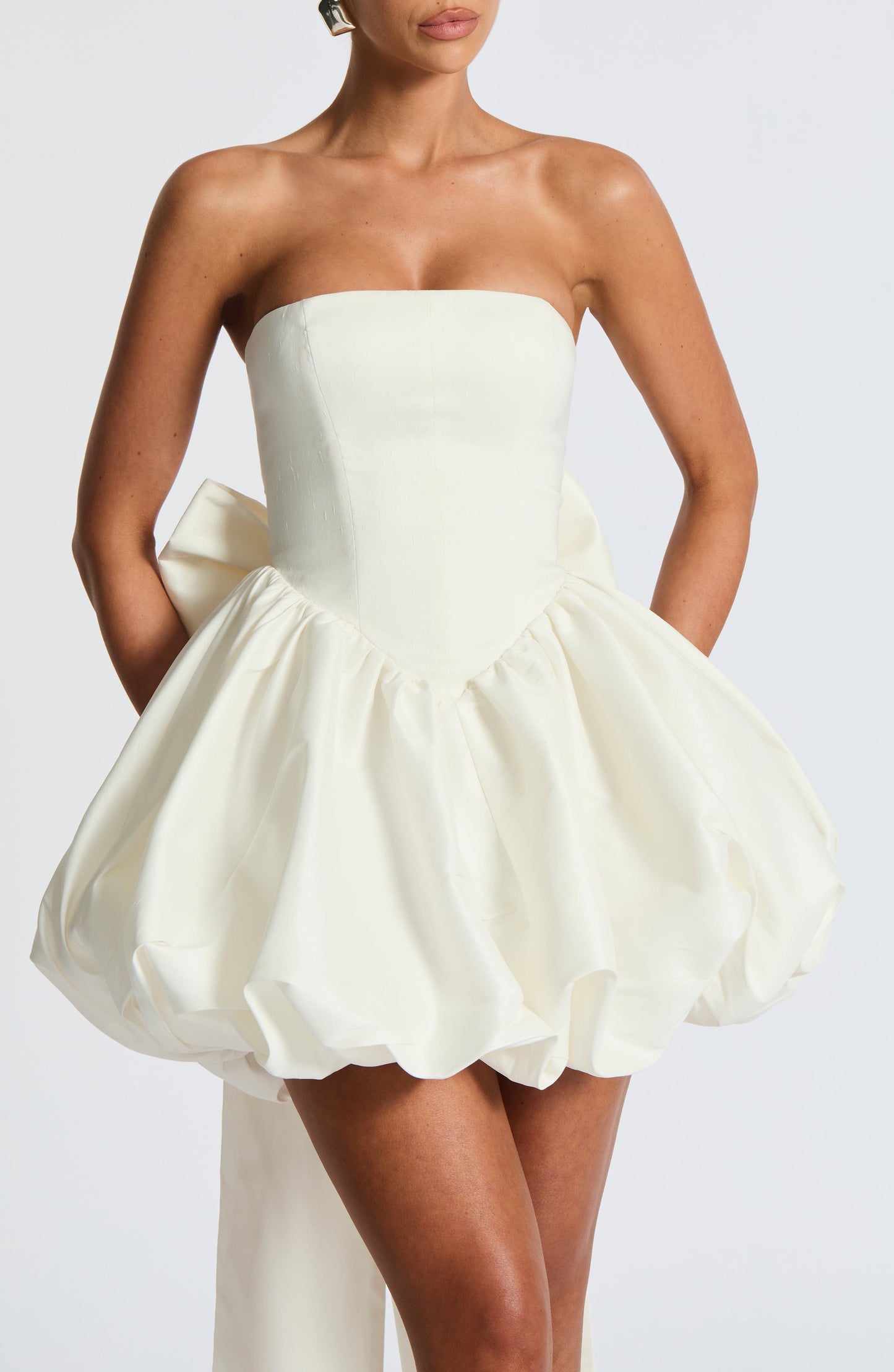 Lotus Mini Dress Ivory
