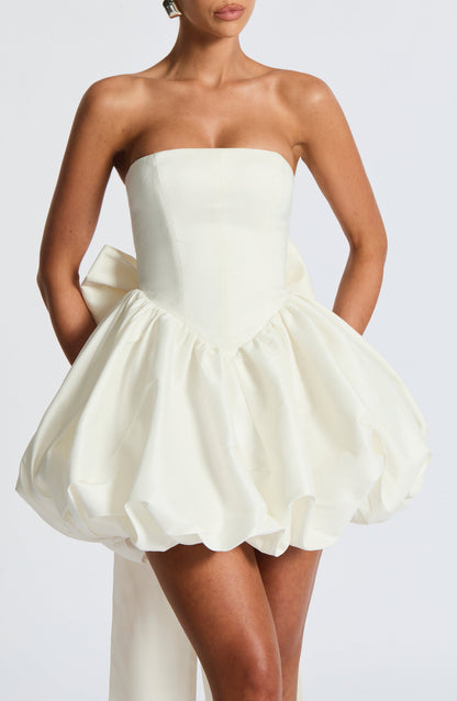 Lotus Mini Dress Ivory