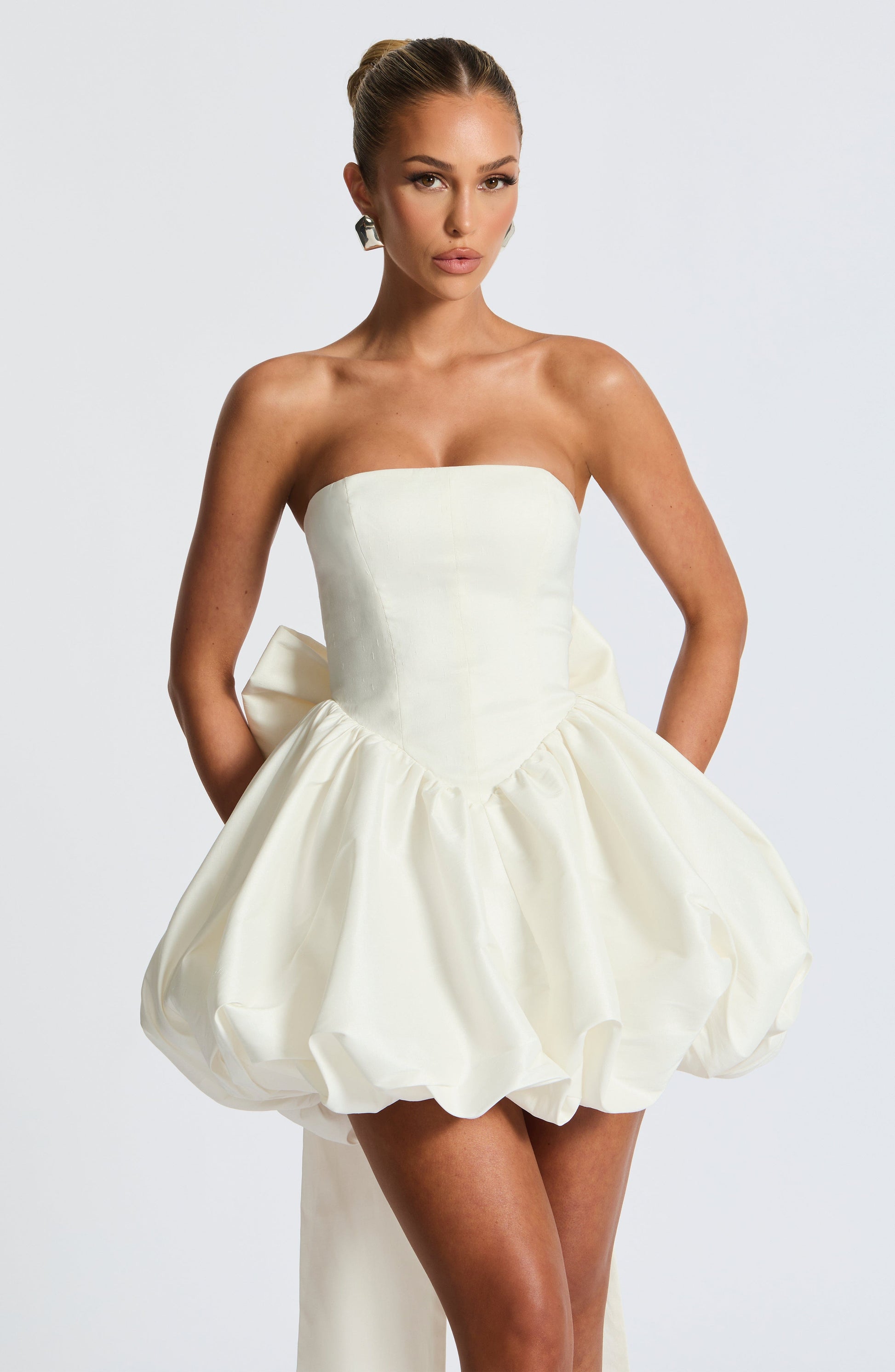 Lotus Mini Dress Ivory