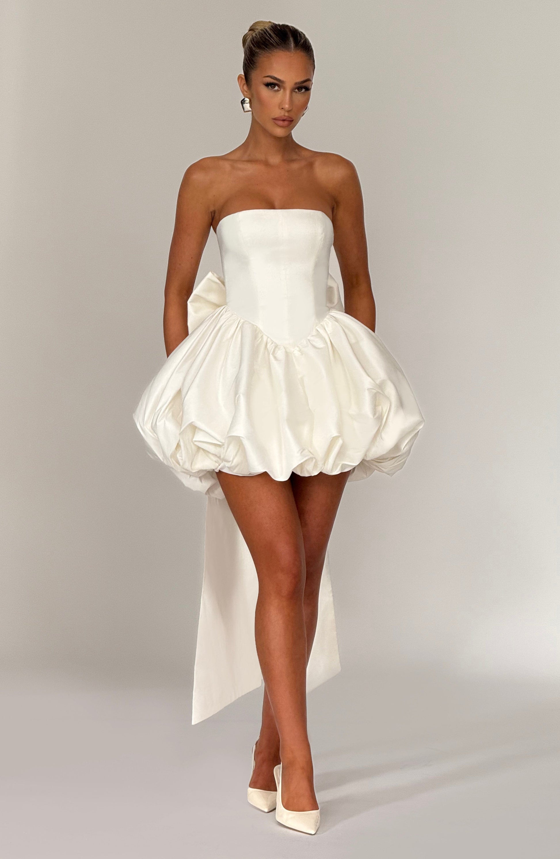 Lotus Mini Dress Ivory