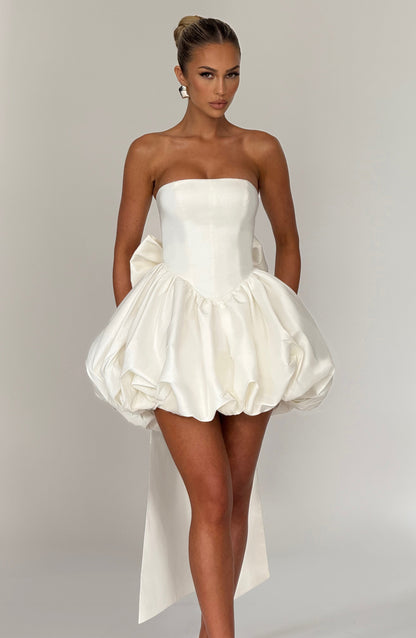 Lotus Mini Dress Ivory