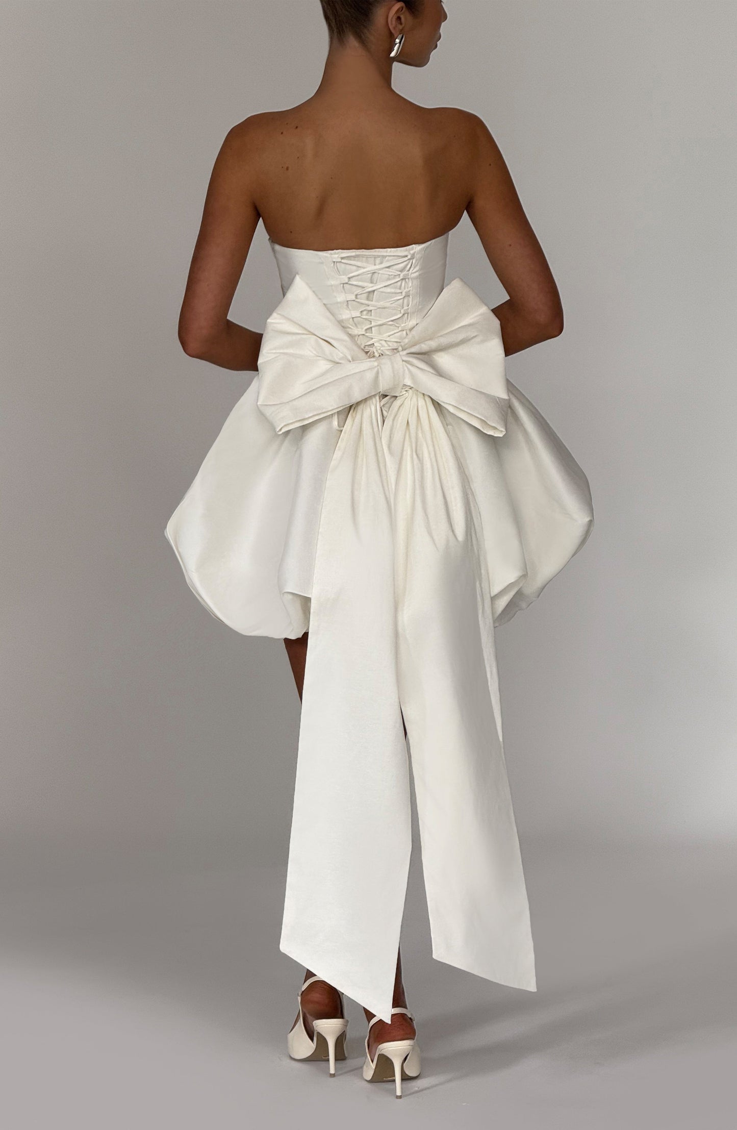 Lotus Mini Dress Ivory