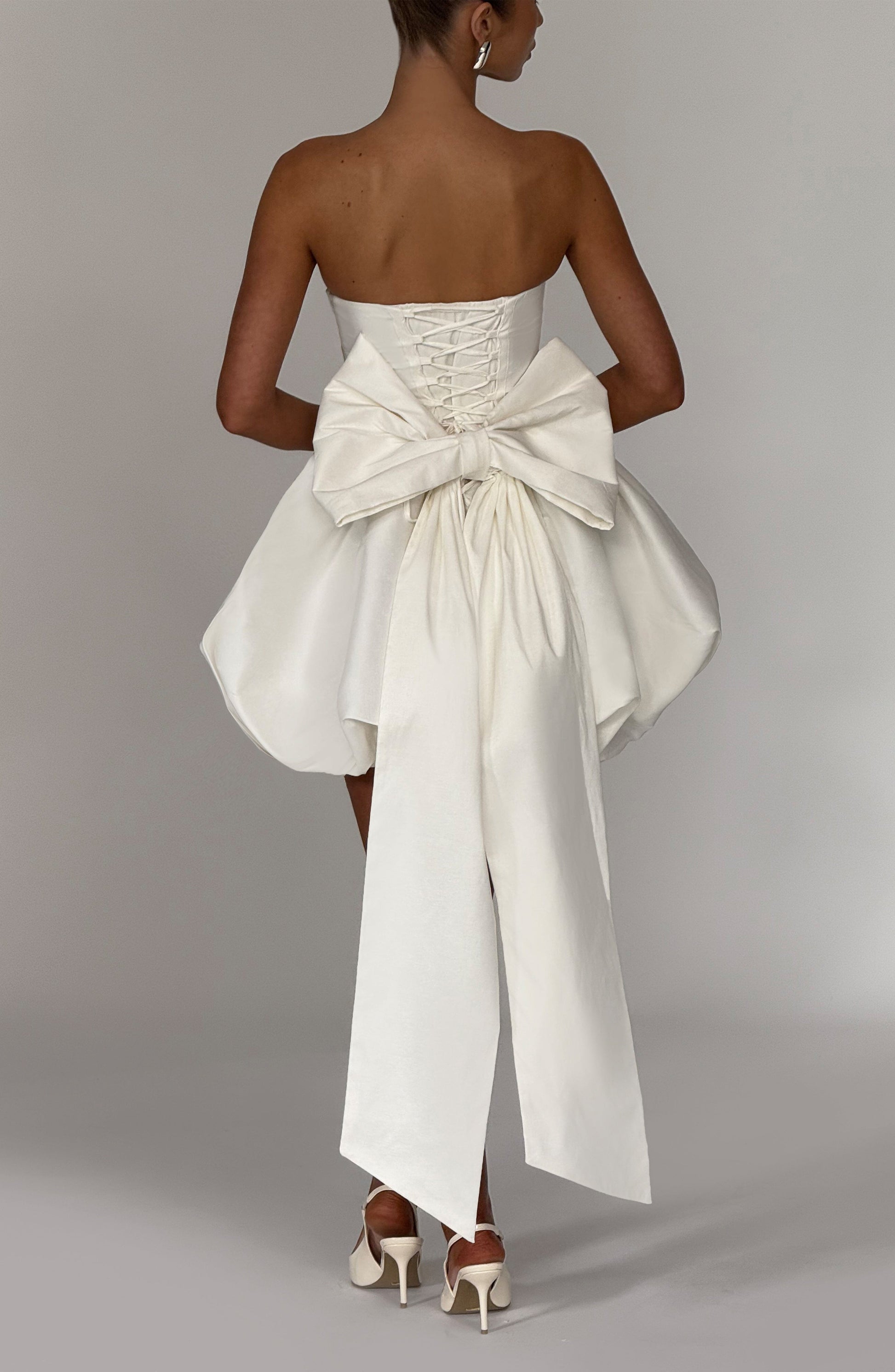 Lotus Mini Dress Ivory