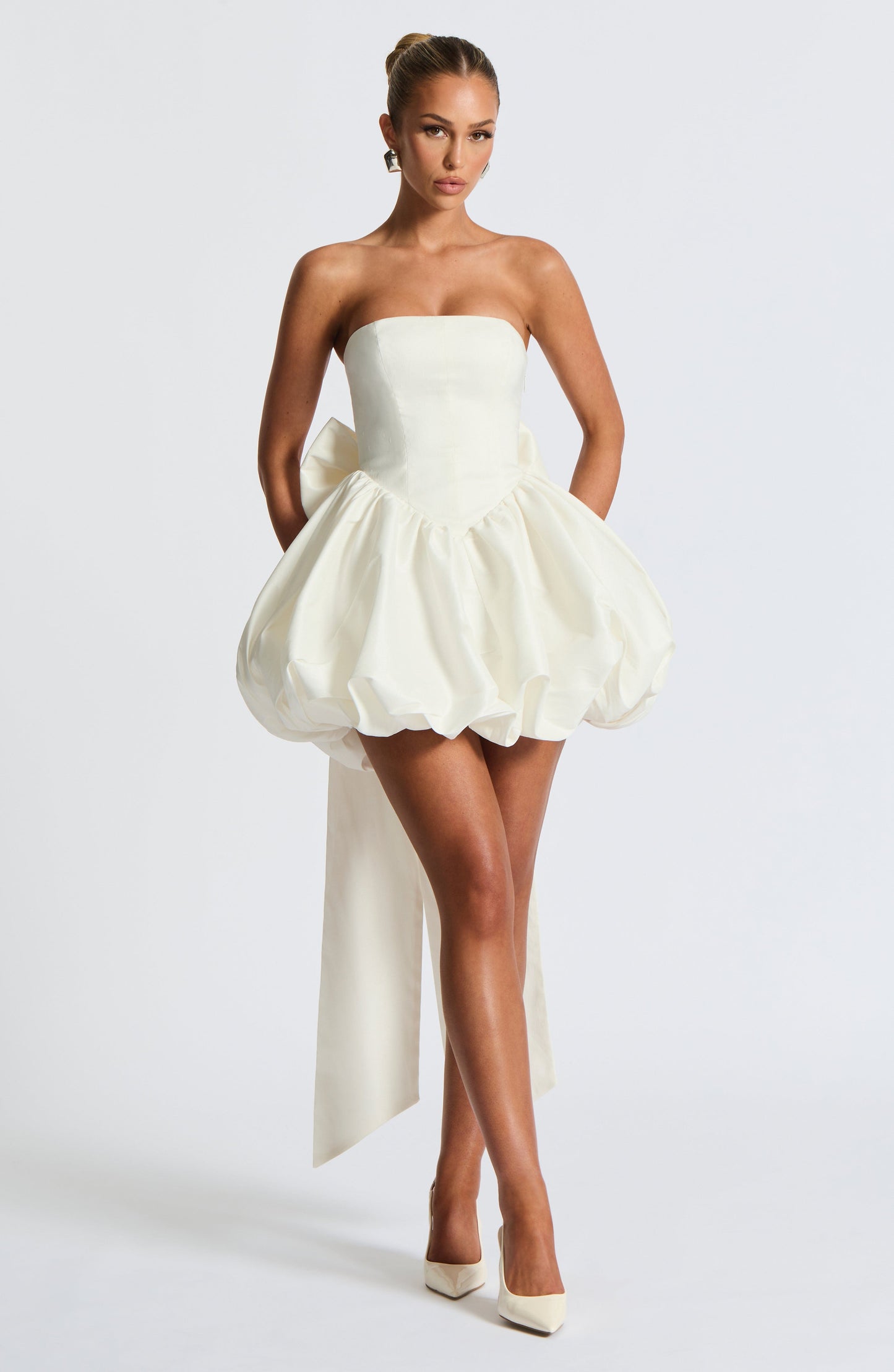 Lotus Mini Dress Ivory