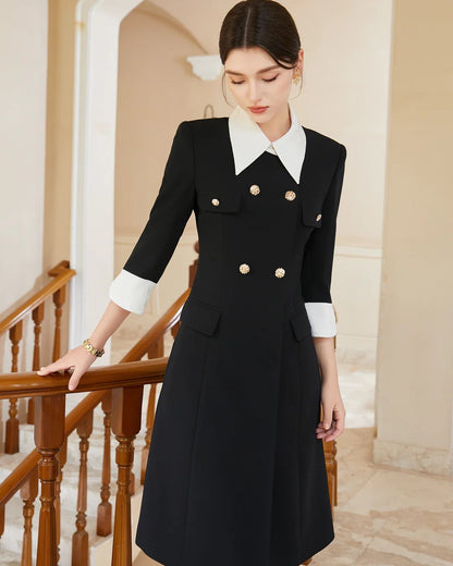 Luella Blazer Midi Dress Black