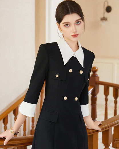 Luella Blazer Midi Dress Black