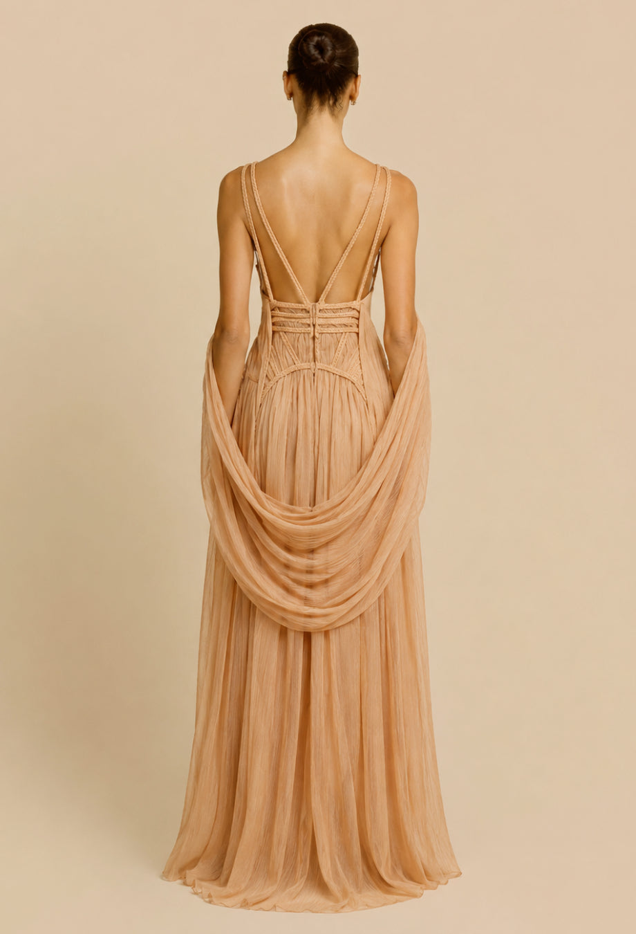 Lysandra Maxi Dress Beige