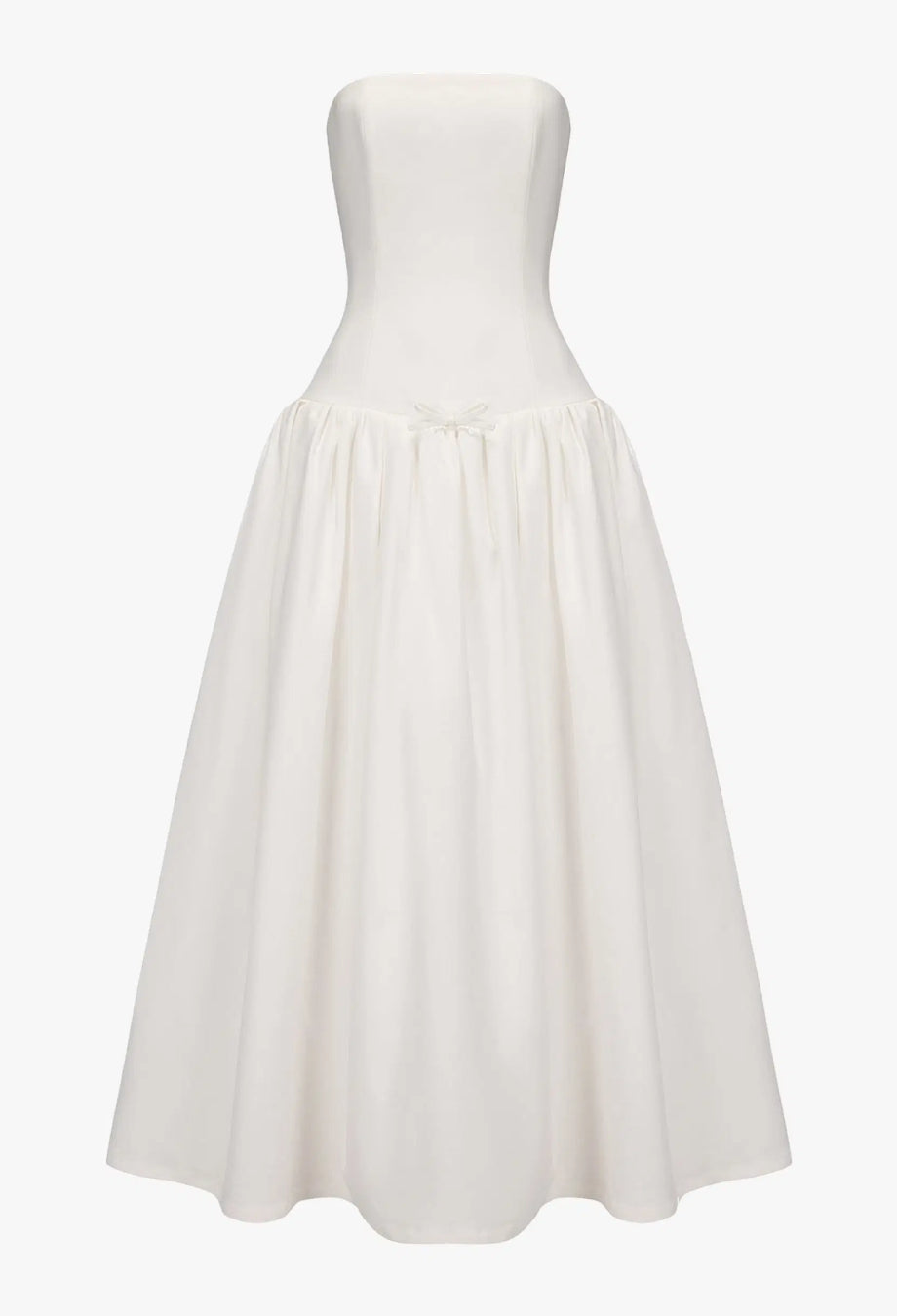 Madeleine Strapless Midi Dress White