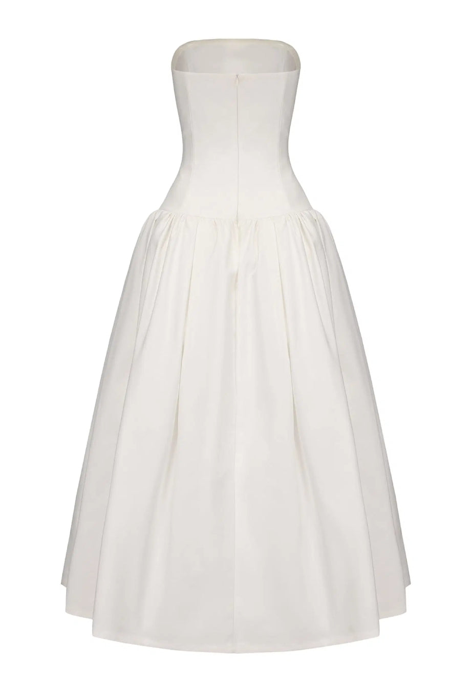 Madeleine Strapless Midi Dress White